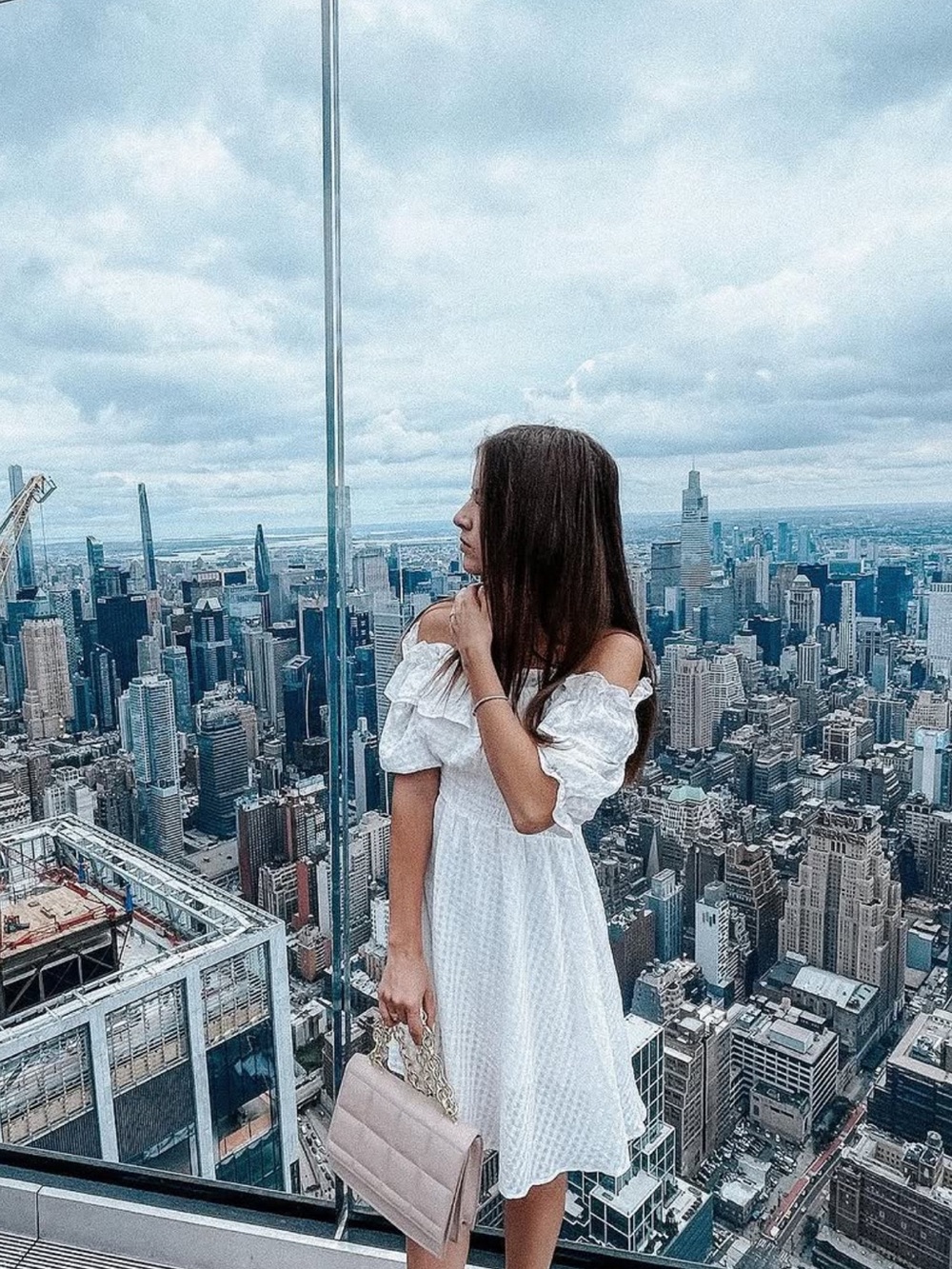 White midi dress